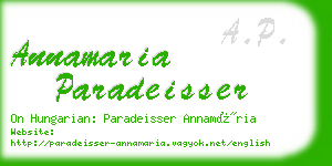 annamaria paradeisser business card